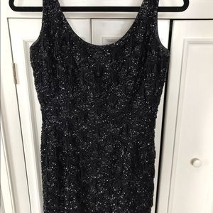 Vintage Sequins Women’s Black Dress Size Small